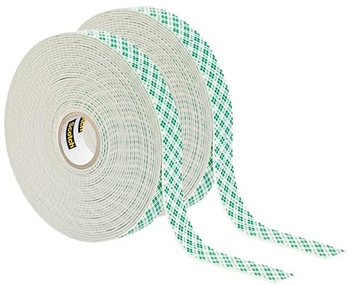Scotch Indoor Mounting Tape, 0.75-In X 350-In, White, Holds Up To 10 Lbs, 2-Rolls, Ships In E-Ecommerce Packaging #TOP24