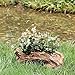 YANMILIA Driftwood Planter Faux Wood Resin Succulent Planter Vintage Artificial Stump Log Like Container Pot for Home&Garden NO Plants