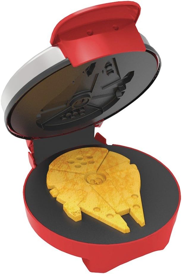 Uncanny Brands Star Wars Waffle Maker Millenium Falcon Waffle Maker, Makes 7 Waffles Officially Licensed Disney Waffle Maker Star Wars Waffle Iron