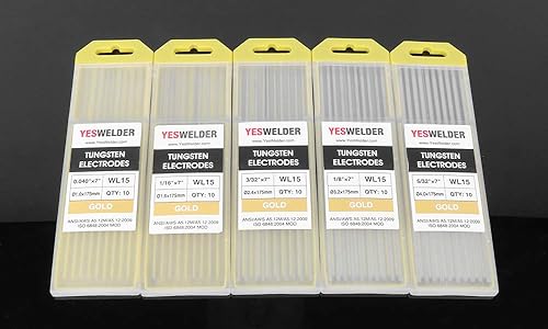 Miniatura 24 de YESWELDER - Electrodo de tungsteno para soldadura TIG, ceriado al 2%, de 1/16 x 7 pulgadas (gris, WC20/EWCe-2), paquete de 10