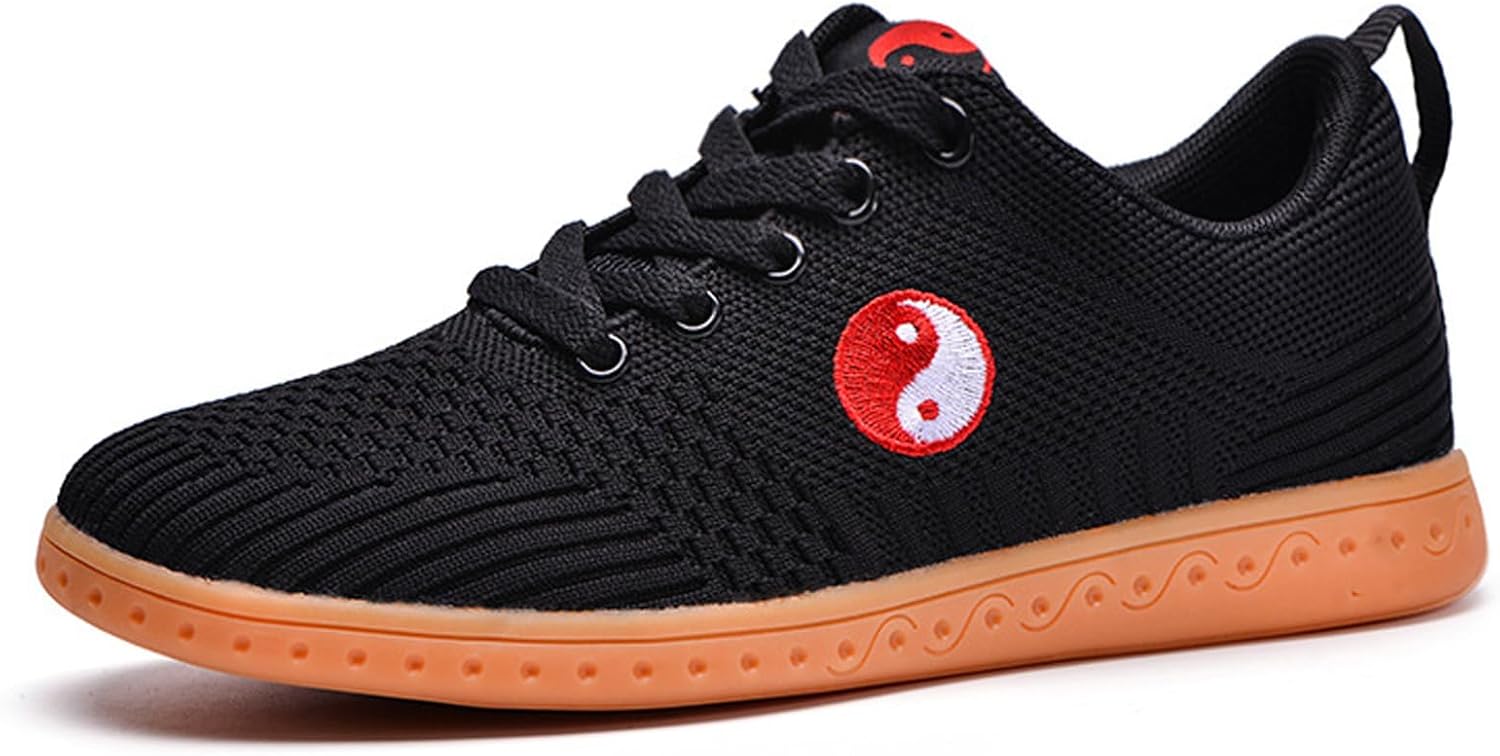 Mesh Taekwondo Shoes Martial Arts Sneaker Boxing Karate Kung Fu Tai Chi Shoes Black White Taekwondo Wing Chun Shoes Taiji Kong Fu Walking Shoes for Women Men Zapatillas de Tai chi (Size:35EU,Color:WHI
