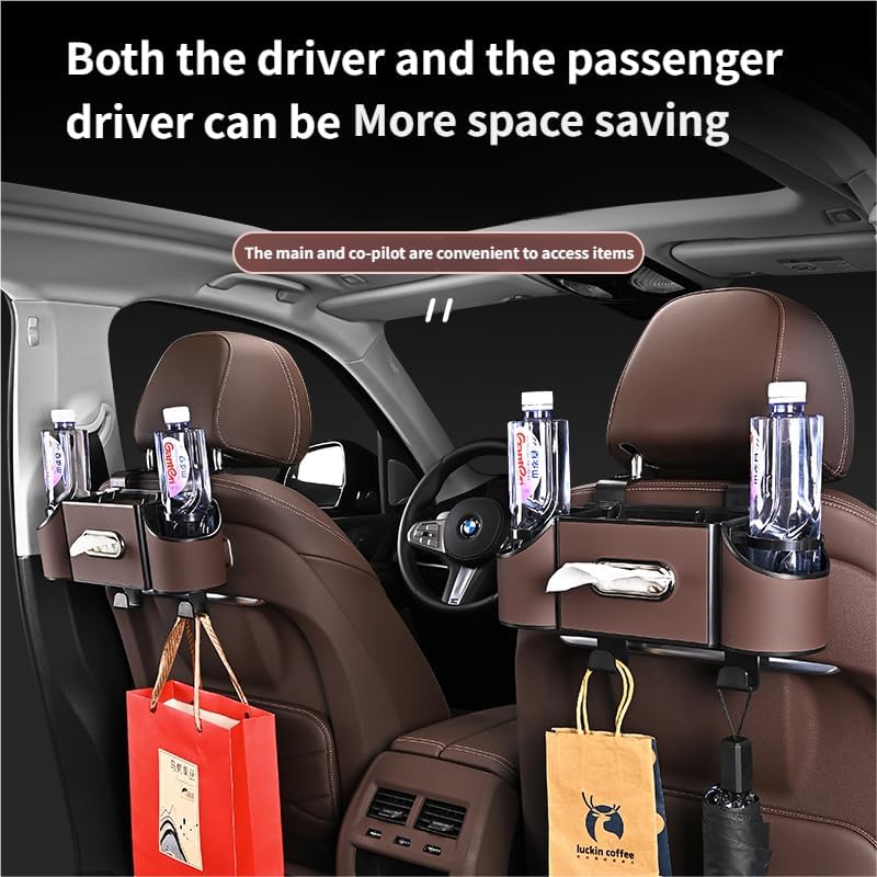 Miniatura 4 de Organizador de asiento trasero de automóvil, organizador de asiento trasero de automóvil con múltiples bolsillos para almacenamiento y organización