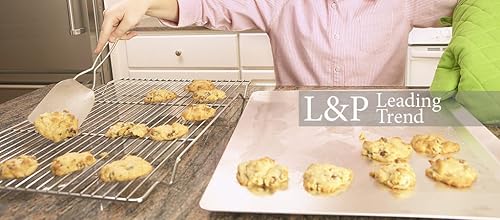 Charmed Silver, estante de enfriamiento apilable de 3 niveles de 13,5 x 9,5 pulgadas