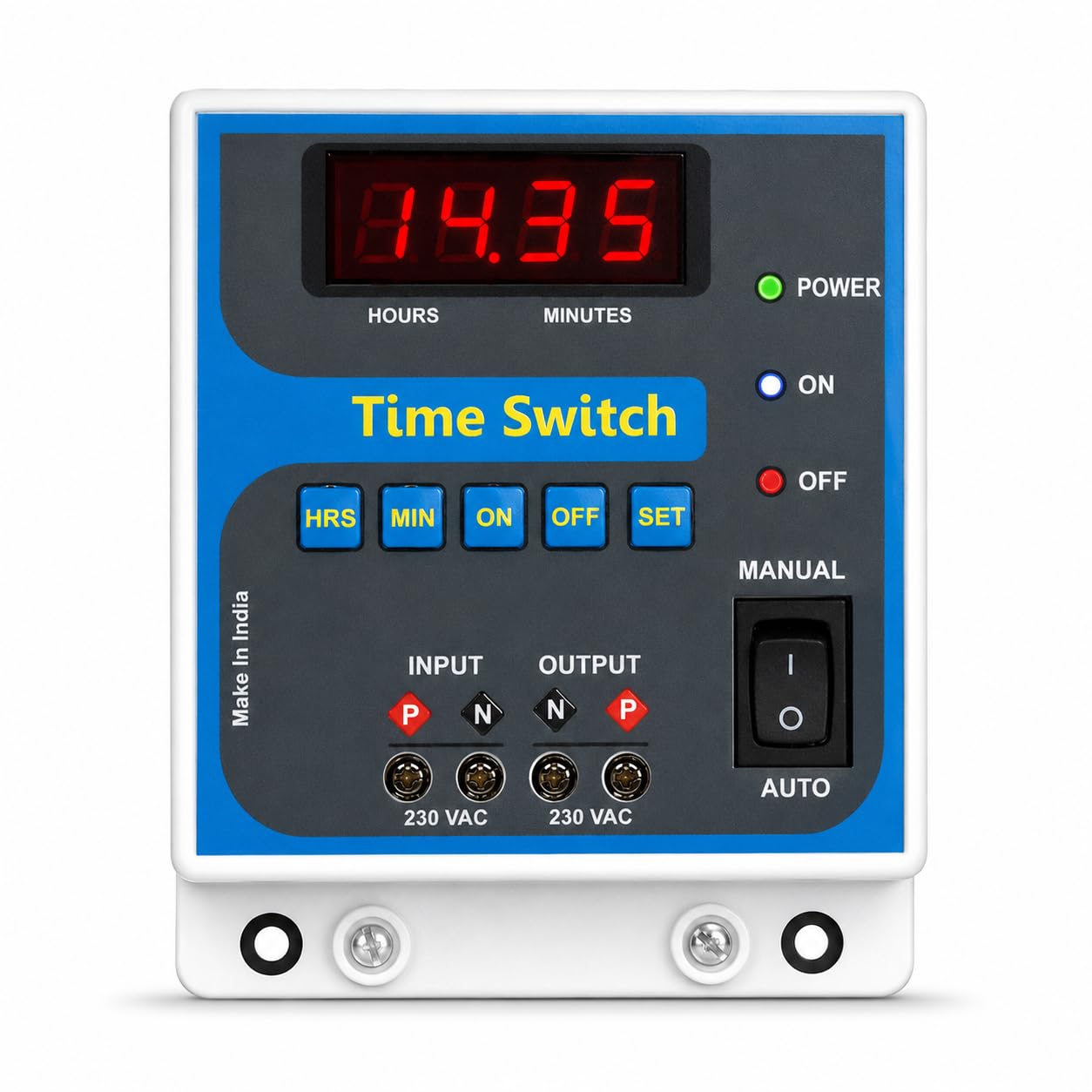 M-1123 Digital ProgramableTimer Switch for Street Light Prking Lights Glow Sign Boards.Auto ON & Off 1 On & 1 Off Program/Day 230VAc Load Capacity:25Amp-picture-12