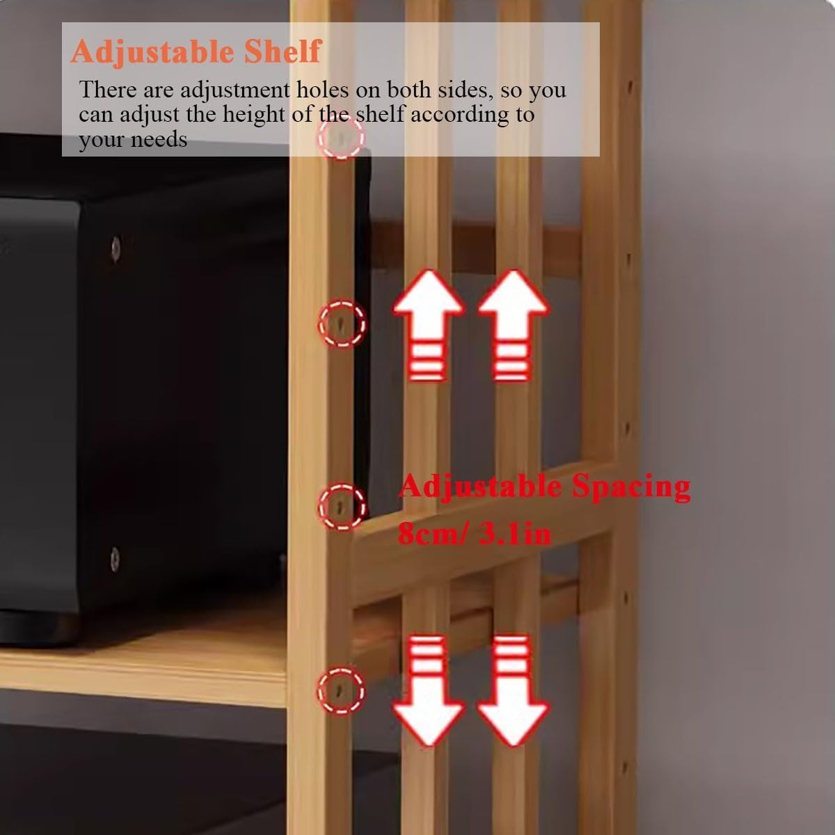 Soporte de audio móvil para sala de estar, soporte estéreo para reproductor de DVD, CD, consolas de juegos y altavoces, unidad de almacenamiento de componentes versátil (W-70 cm, blanco)