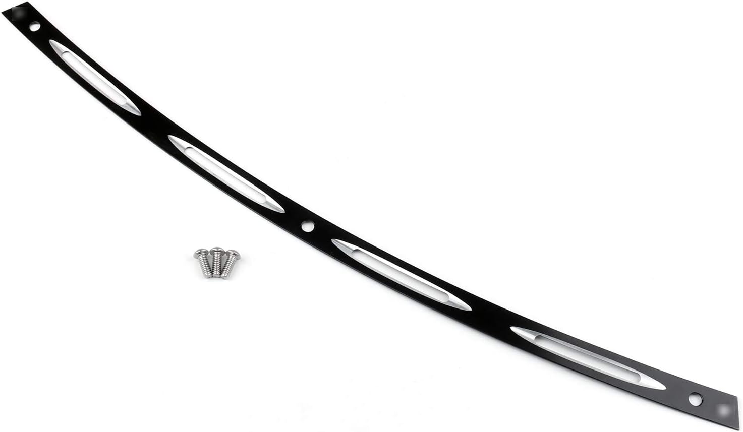 Black CNC Cut Windshield Trim for 1996-2013 Electra Street Tri Glide FLHTC