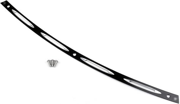 Black CNC Cut Windshield Trim for 1996-2013 Electra Street Tri Glide FLHTC