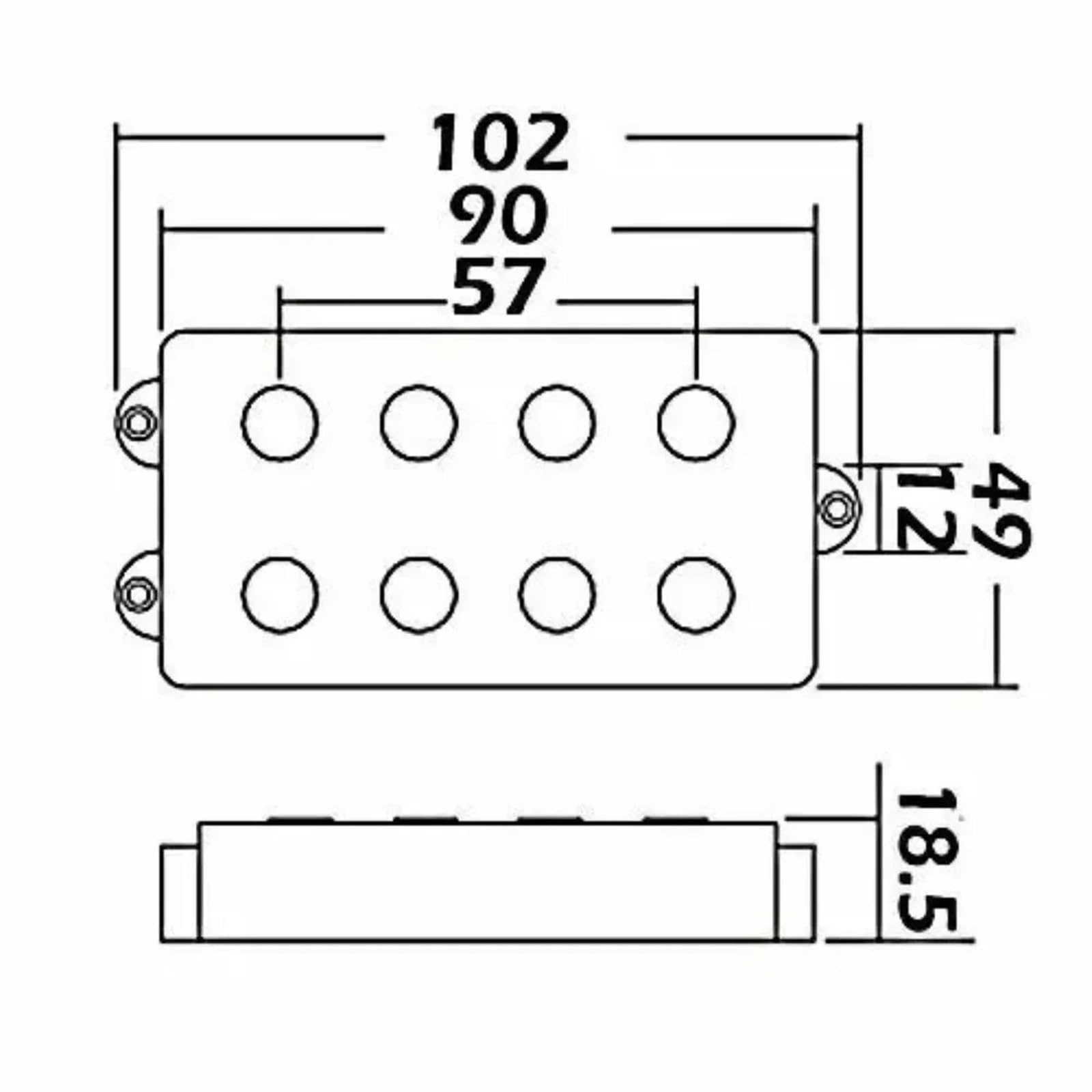 Pastilla De Guitarra Eléctrica Profesional Pastillas Humbucker Para Bajo De 4 Cuerdas | Para accesorios de piezas de repuesto de bajo eléctrico