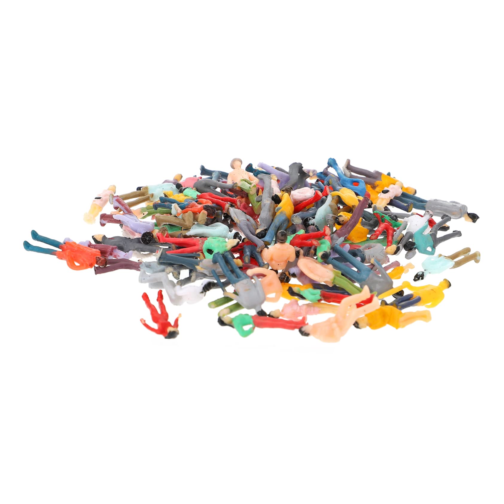 TEHAUX 100 Pcs Character Model Mini Figurines Mini Figurines for Miniature Kit Train Set Mini Human Figure Diorama People Figures Sand Table Human Models Plastic People Models