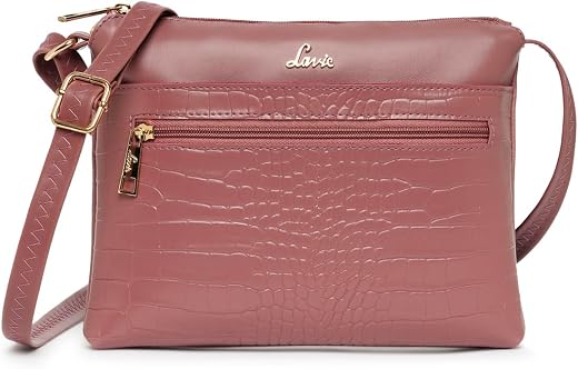 Lavie Women’s Slimcroc Top Zip Crossbody Sling Bag | Ladies Purse Handbag | Gift for Women