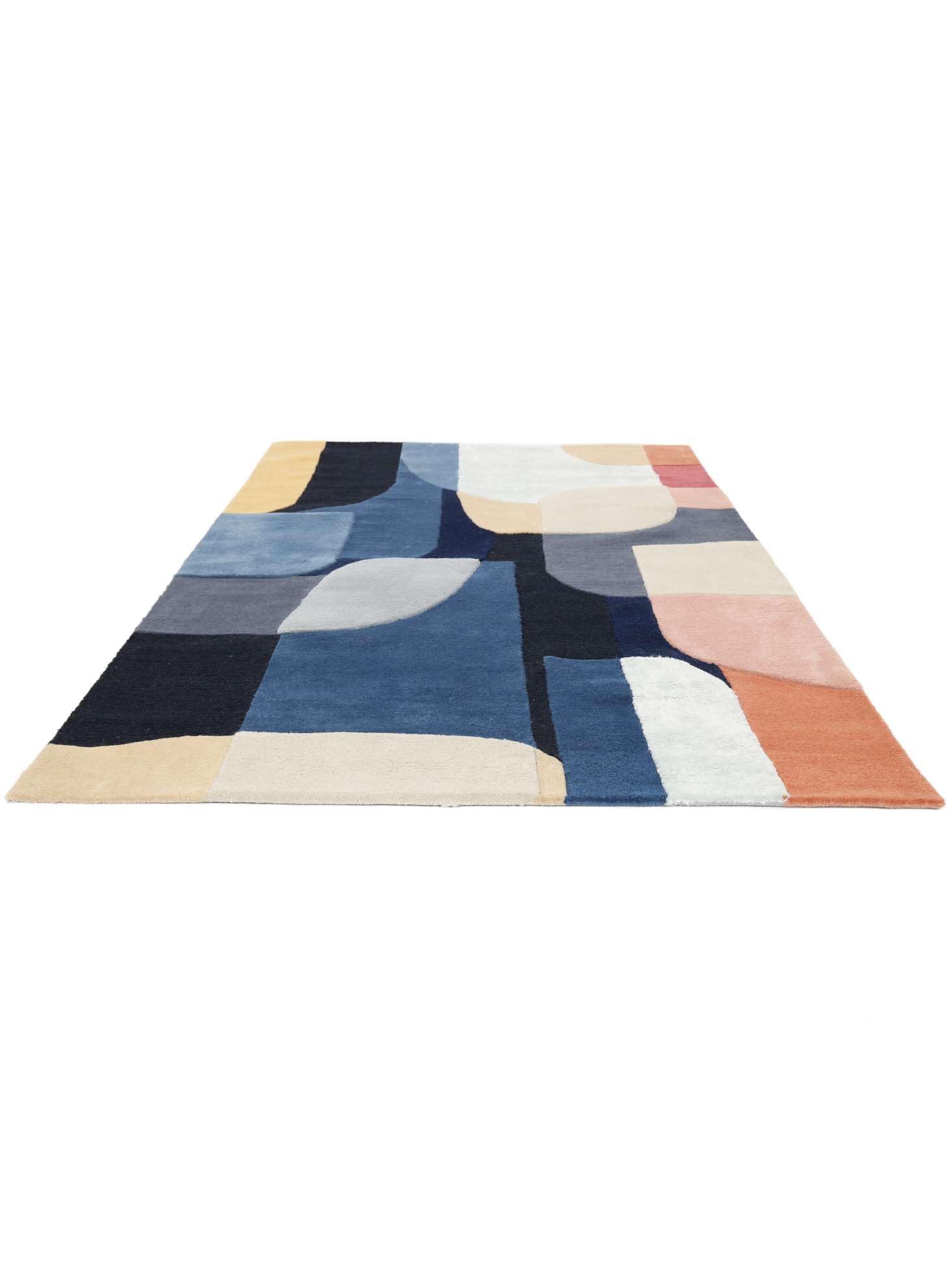 RugVista Block Tapis, 160 x 230 cm, Bleu