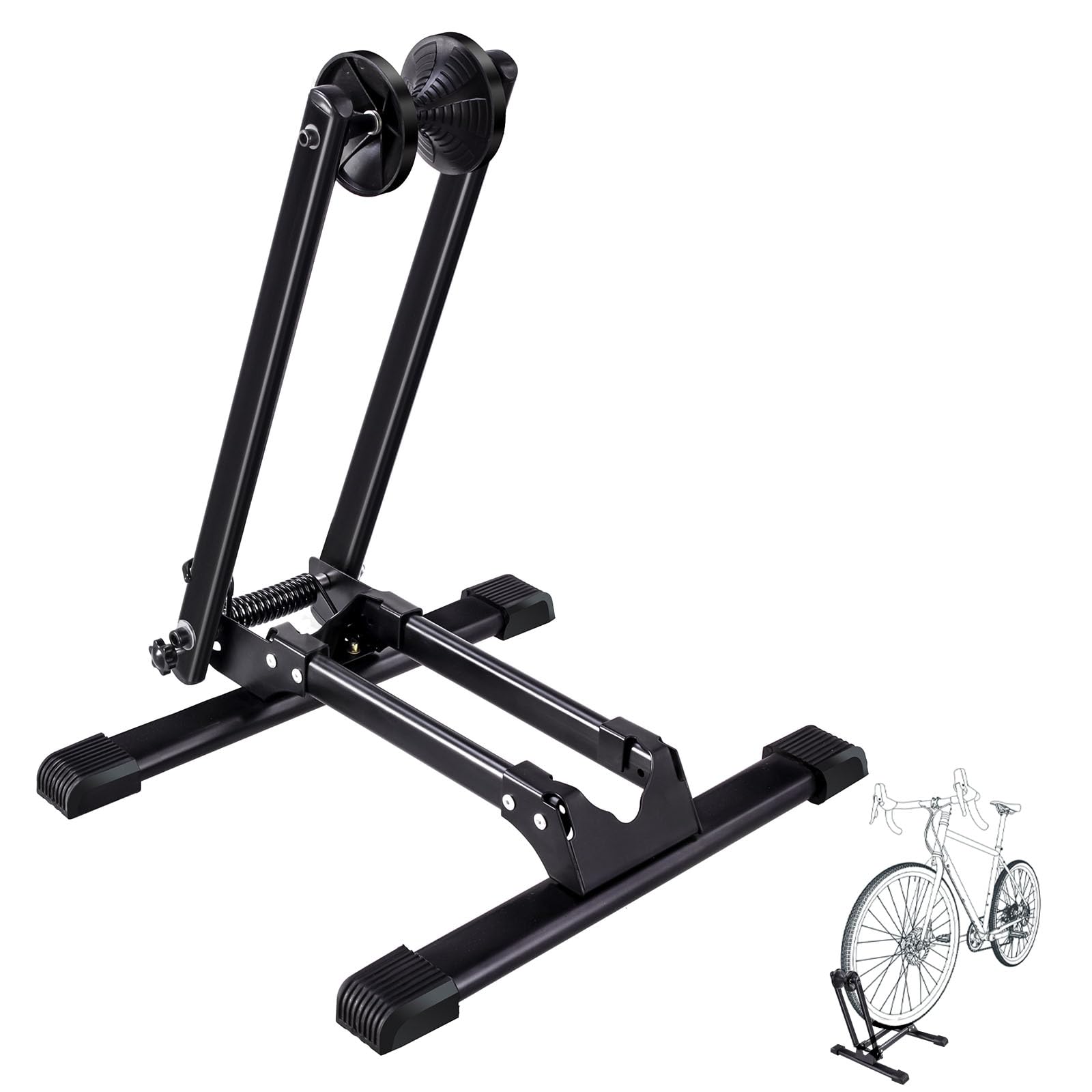 Floordirekt Fahrradständer, 24-29 Zoll Boden Fahrradständer, Fahrradhalter für Mountainbike, Ebike, Trekkingrad, Cityrad, Pendlerfahrräder (Finn)