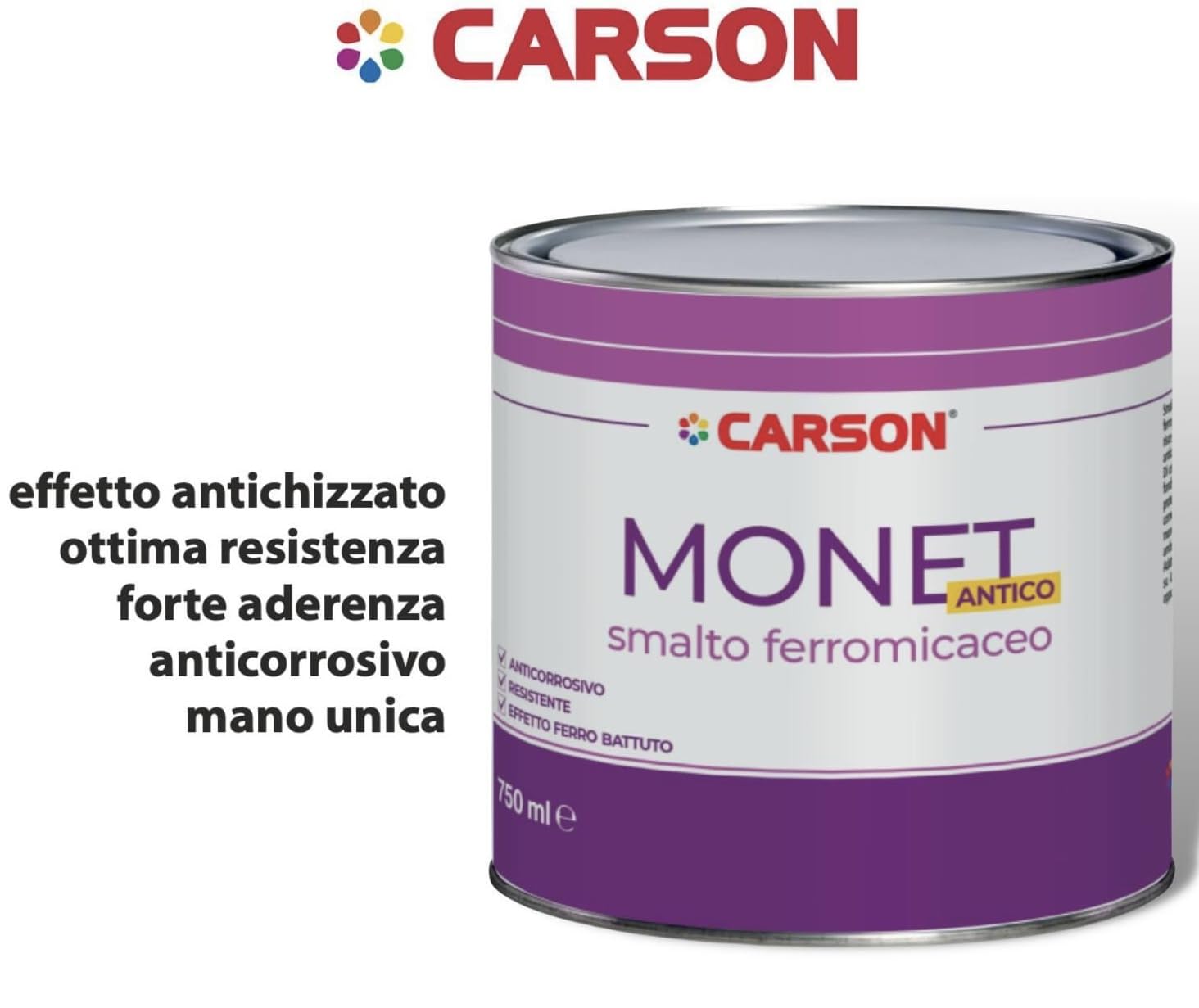 SMALTO PER FERRO FERROMICACEO ANTICORROSIVO Effetto Antichizzato FORTE ADERENZA (2.5 LT., GRIGIO SCURO)