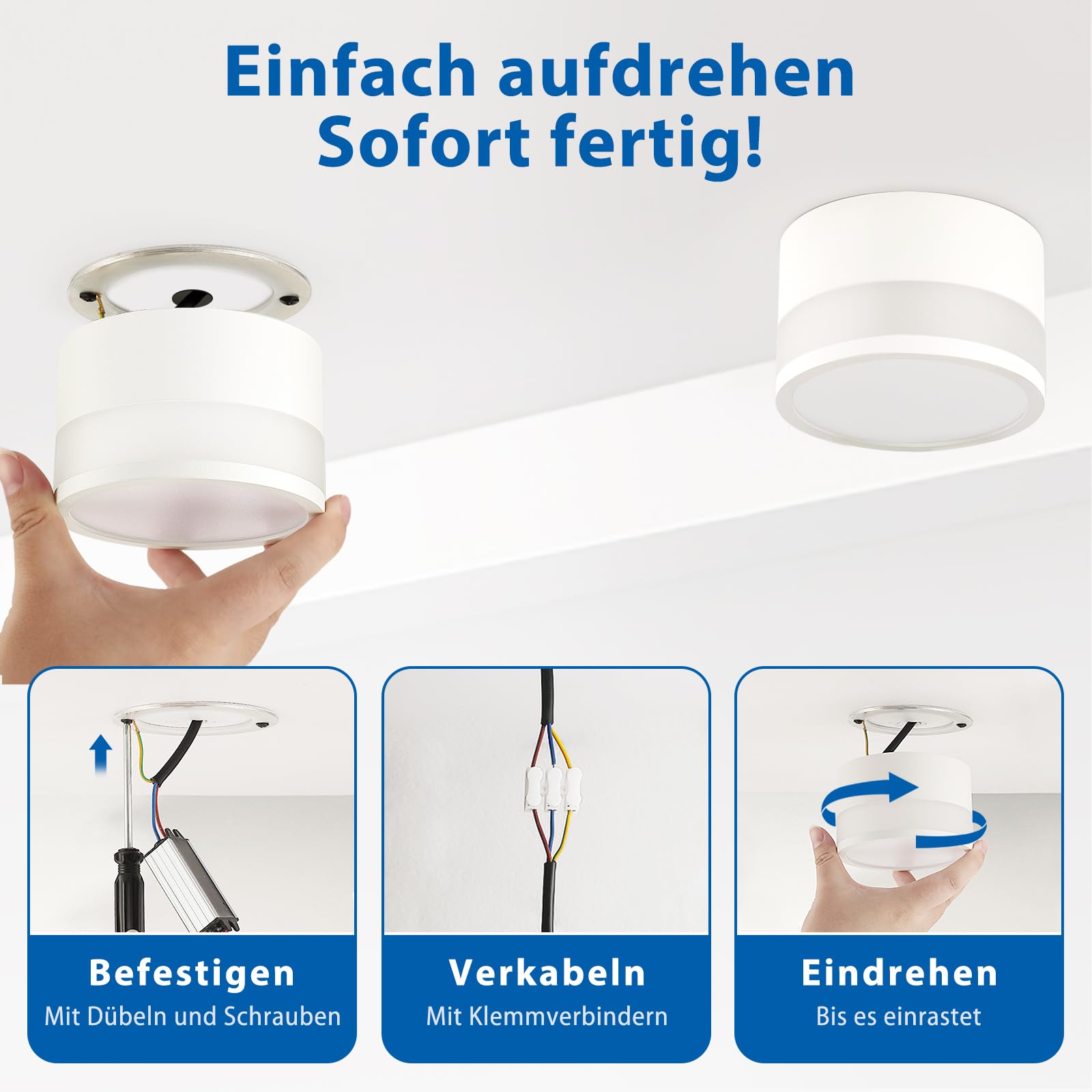 ADVITI MEGY DLR GU10 Opbouwspot Opbouwlamp Plafond Opbouw Rond Aluminium - Melkkleurige Diffuser - Max 50W IP54 (Zwart ADVITI MEGY DLR GU10 Opbouwspot Opbouwlamp Plafond Opbouw Rond Aluminium - Melkkleurige Diffuser - Max 50W IP54 (Zwart