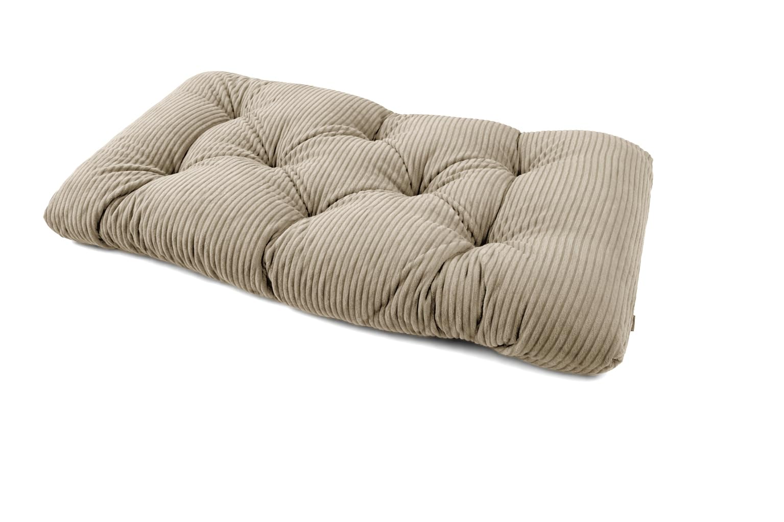 POKAR Pallet Seat Cushion 120x60x12 cm in Corduroy | Tufted Seat Pad for Euro Pallet Furniture and Garden Sofa | Ideal for Patio | Outdoor and Indoor Use | Oeko-Tex Certified | Made in EU | Beige — image 1