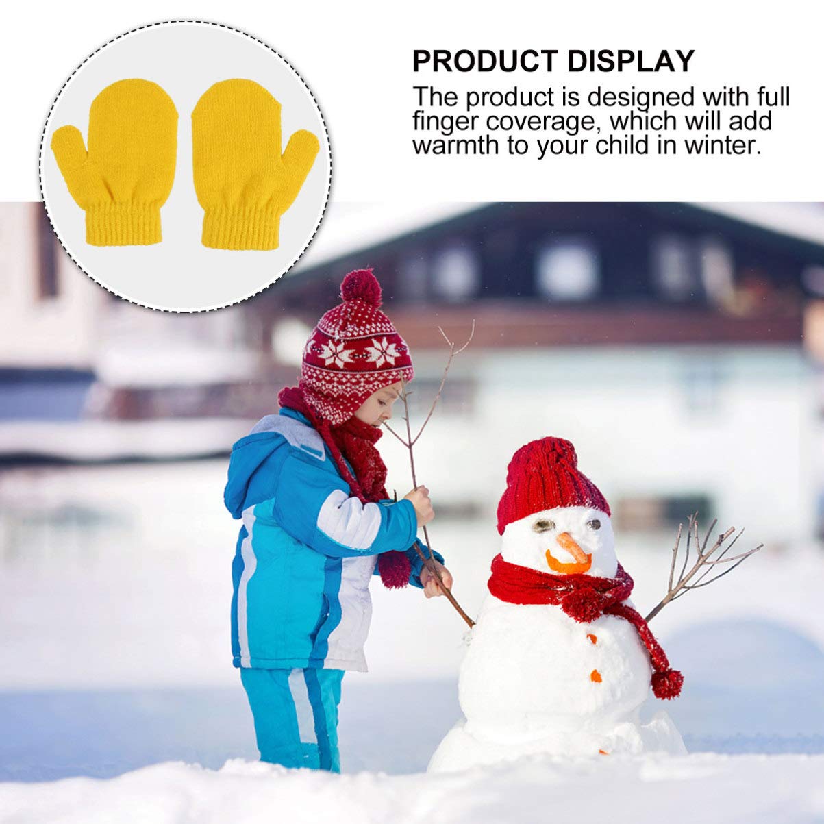 ibasenice Strickhandschuhe Für Arm Vlies Fäustlinge Kinderhandschuhe Gestrickter Fäustling Für Neutrale Handschuhe Einfarbiger Fäustling Für Acryl
