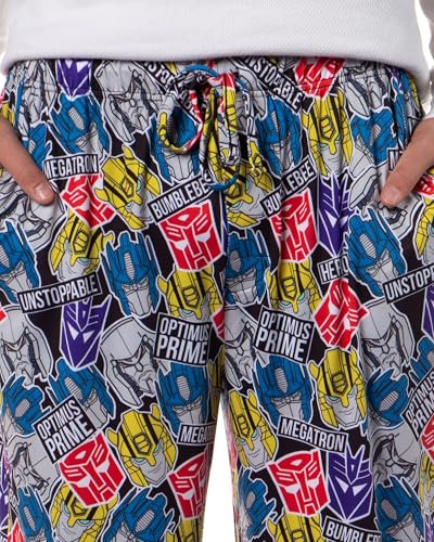Transformers Men's Tossed Print Autobots Adult Sleep Lounge Pajama Pants3