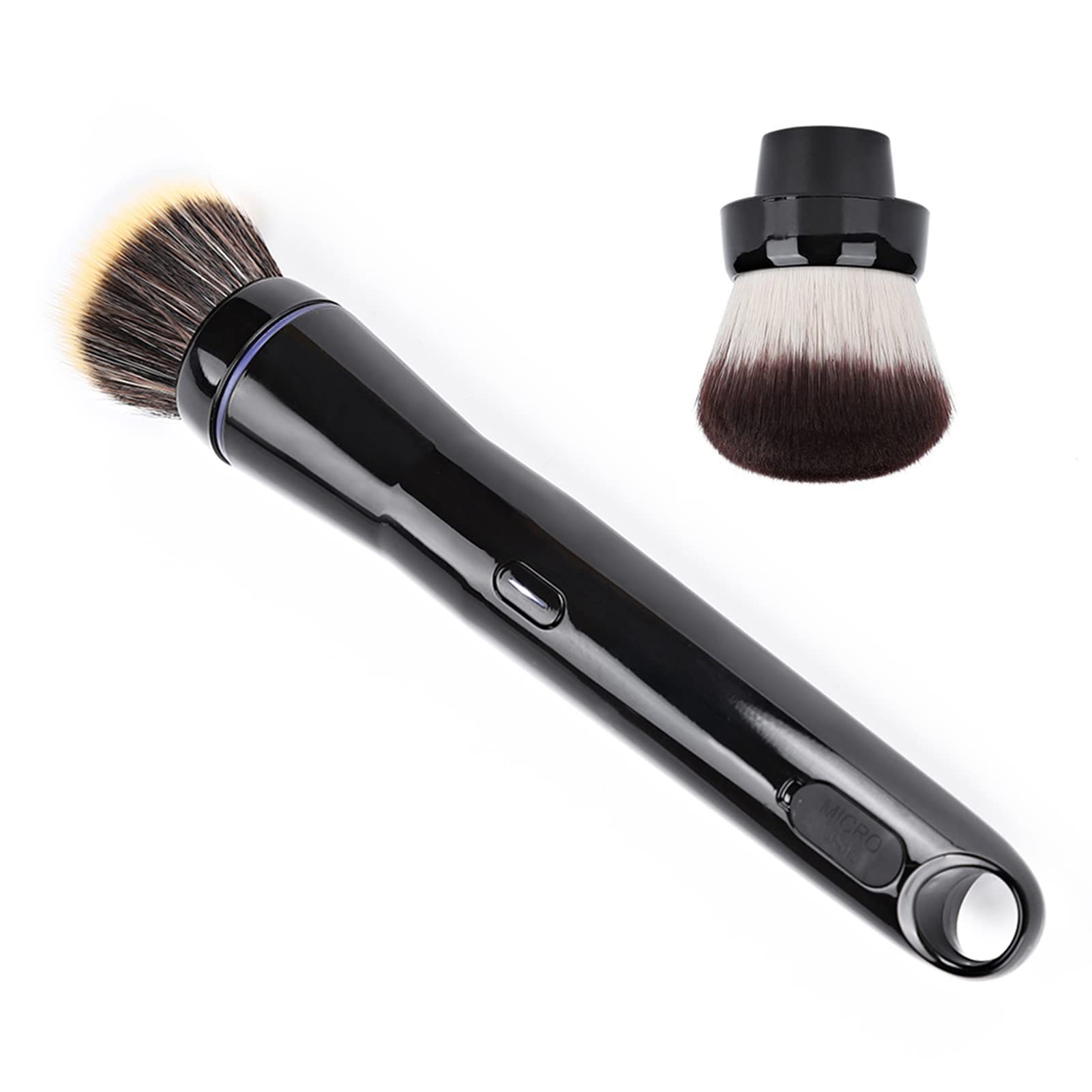 TOPINCN Pennello Elettrico Rotante per Trucco per Facili Rifacimenti con Testine Sostituibili per Fondotinta e Fard Rapida Routine di Bellezza, Pennelli Ricaricabili per Trucco Donna