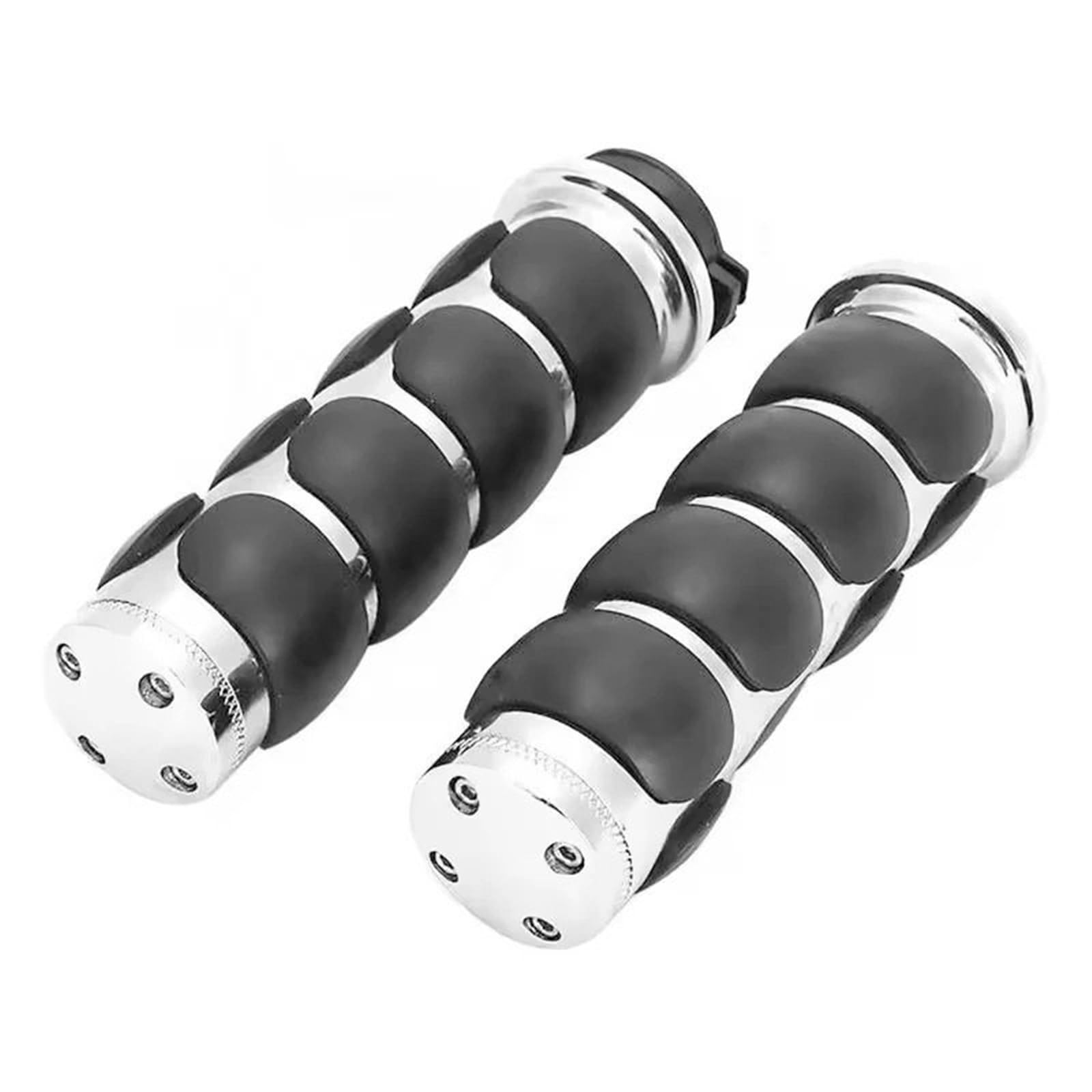 Uchwyty motocyklowe Chwyty motocyklowe 1" (25 mm) chromowane chwyty kierownicy do Suzuki Gumowe uchwyty do motocykla