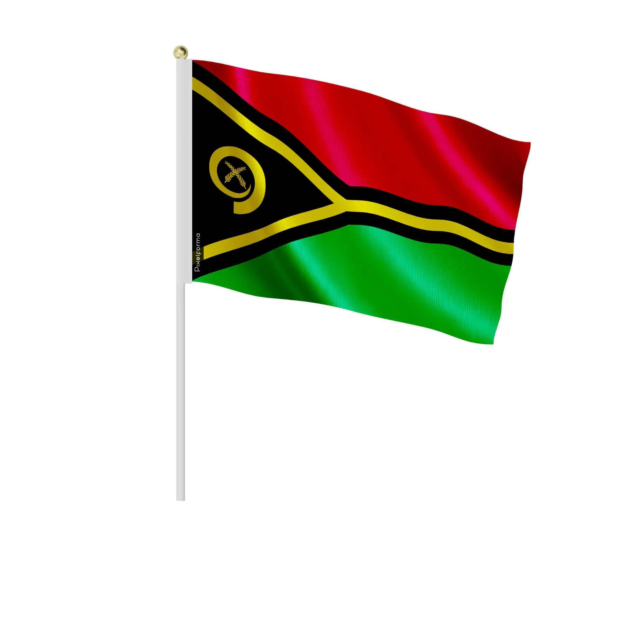 Drapeau Vanuatu 14x21cm résistant pour éviter les déchirures