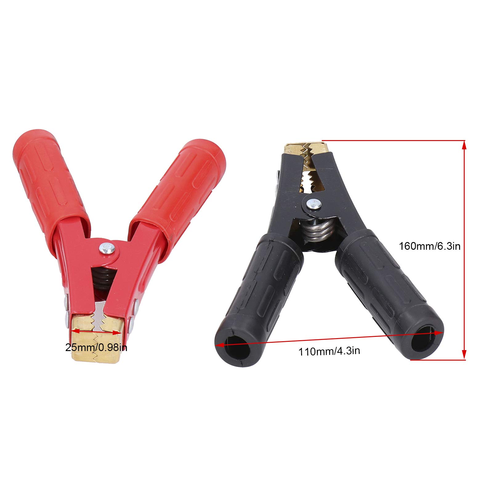 HOUH Pinces Crocodile Clip de câble de Batterie Clips de câble de Batterie 1000A Testeur électrique pour Voiture