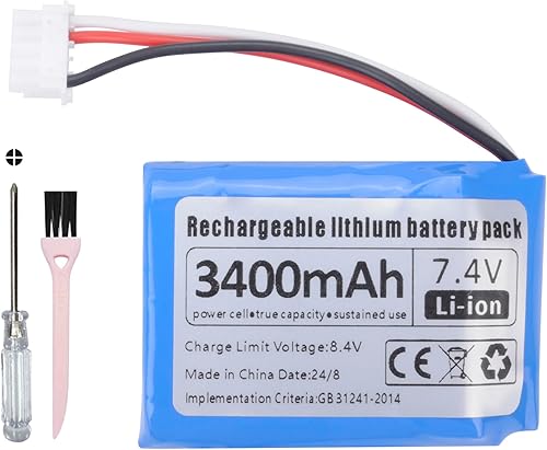 DGFTB Batería de vacío de 3400 mAh compatible con iRobot Braava 300 380 381 380T 390 390T 2000 GPRHC202N026 11003067-00 W206001001399 menta 5200