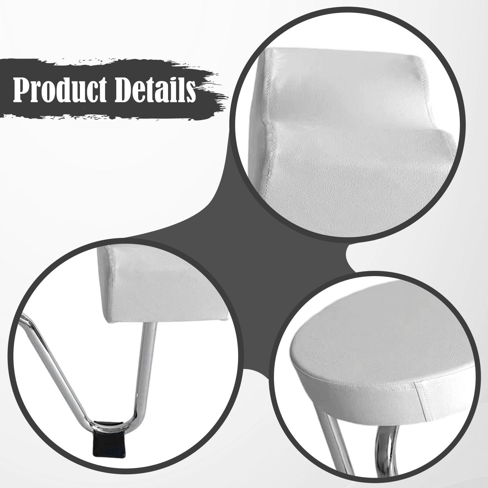 Reposapiés Ajustable para Manicura y Pedicura Silla de Estación con Soporte de Pie Metálico para Estudio-
