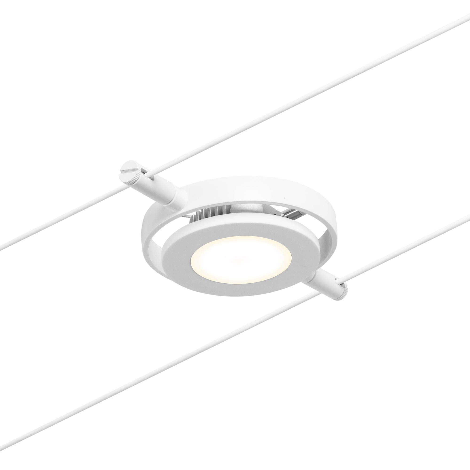 Paulmann 94416 CorDuo Juego de sistema de cable LED RoundMac DC incl. 5x4,5 vatios extensible Blanco, cromado Cable metálico 3000 K