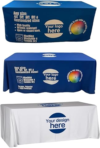 Personalized Custom Logo 6 ft Tablecloth for Events and Trade Shows