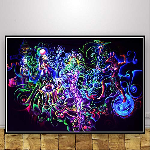 Peinture blacklight abstraite violette pour illuminer votre décoration murale