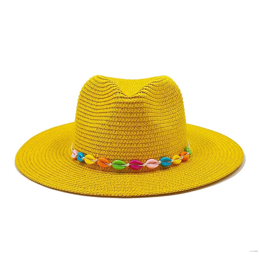 Cappello da Sole Classico da Uomo e da Donna, da Viaggio, Estivo, in Paglia, Stile Jazz (08 6 3/4)