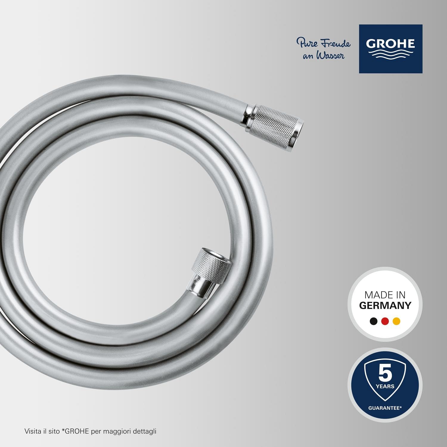 GROHE QUICKFIX VitalioFlex Trend, Flessibile doccia, 1500mm, In metallo, 28741002