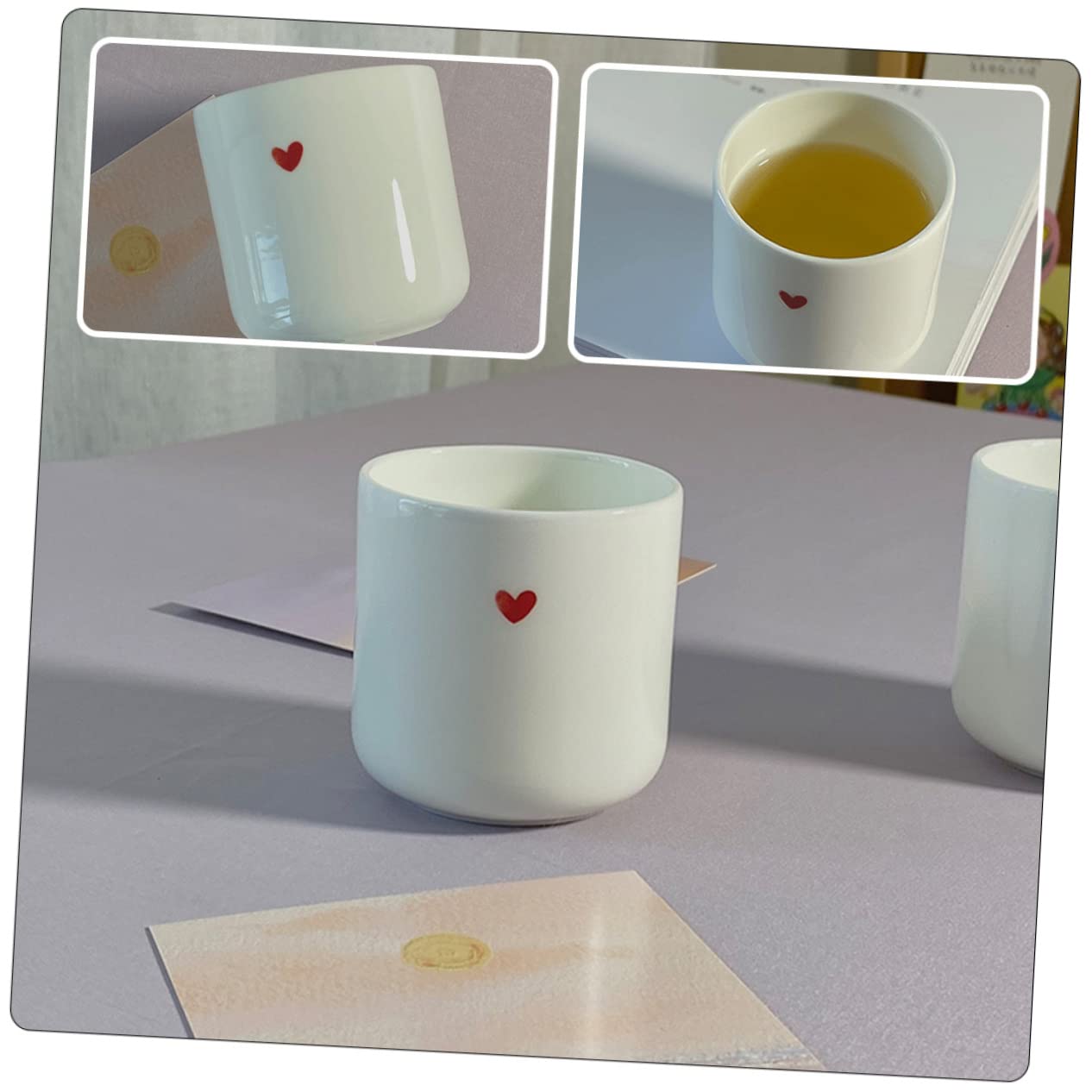 Taza de café expreso Tazas de café únicas - Taza de café Tazas en forma de corazón Taza de té de cerámica Taza de té de porcelana expreso Taza de té Taza de cerámica Vaso de jugo Amantes Concentrado