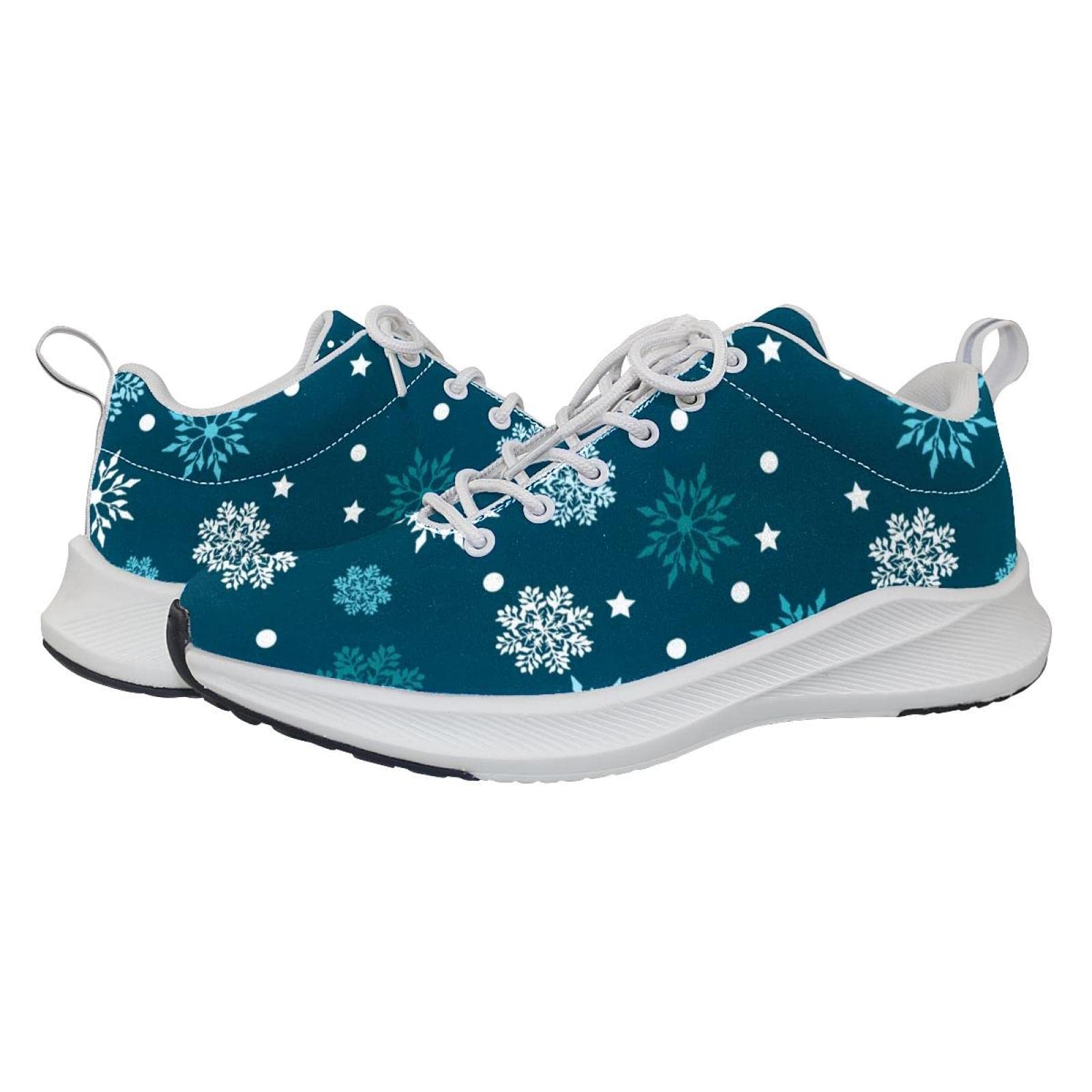 Scarpe da ginnastica uomo personalizzate Scarpe da passeggio leggere Running Athletic Casual Sneakers Retro Inverno Fiocchi di neve modello