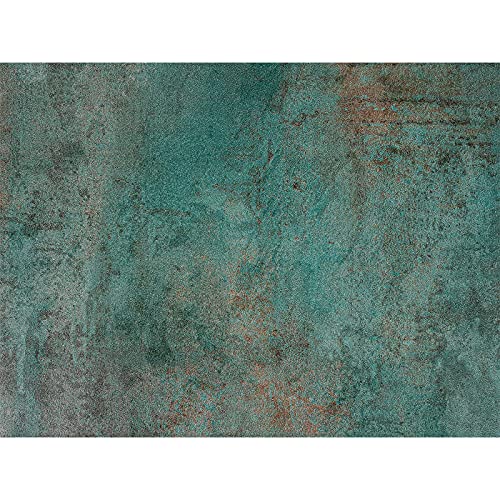 Klebefolie Möbel 45x150 cm | Möbelfolie selbstklebend in Metallic-Optik | Klebefolie zur Umgestaltung von Küche und Bad | Folie für Möbel - wasserfest und dekorativ | Oxidiertes Kupfer Grün