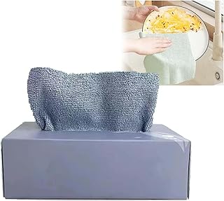 Microfiber Cleaning Cloths,Lint Free Shop Towels Reusable Rags in a Box,Washable Strong Water Oil Absorption Shops Kitchen...