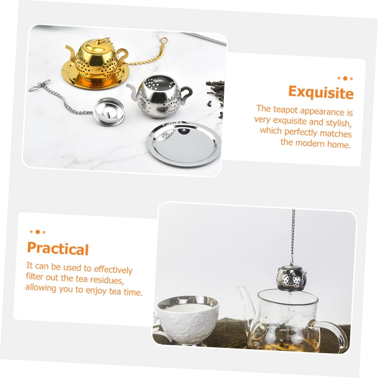 PRETYZOOM 12sets Stainless Steel Tea Filters Ultra-fine Mesh Teapot Strainers for Loose Leaf Tea for Straining and Filtering Essential Teaware