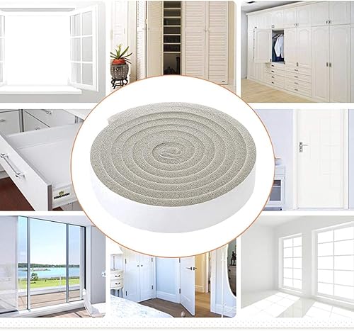 Miniatura 10 de Burlete adhesivo para puertas y ventanas, cinta de espuma gruesa insonorizante, cinta adhesiva de sellado para ventana del hogar, ventana, puerta,