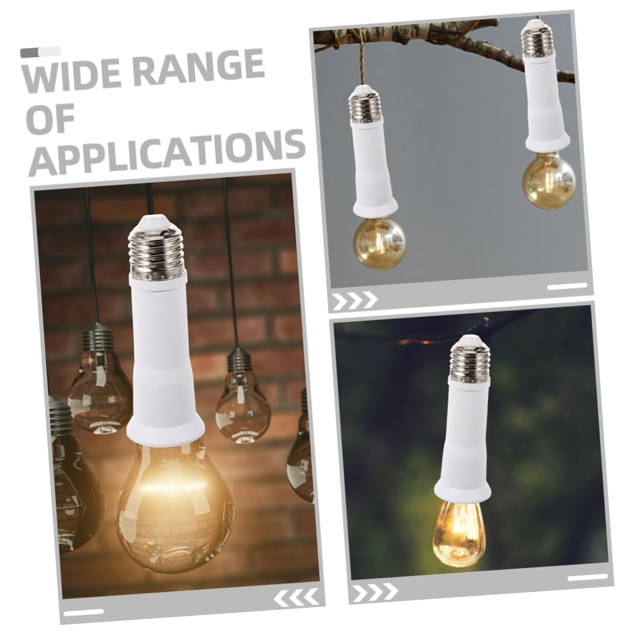 MAGICLULU 4 Set Di Estensione Per Portalampada Regolabile E27 Adattatore Di Ricambio Per Portalampada Per Illuminazione 4 Pezzi*4