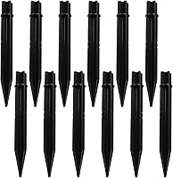 Bonsicoky 12 Pack 8.3 Inch ABS Ground Spikes for Solar Lights - Fits 0.83 Inch Poles - Durable Plastic Stakes for Garden Pathways