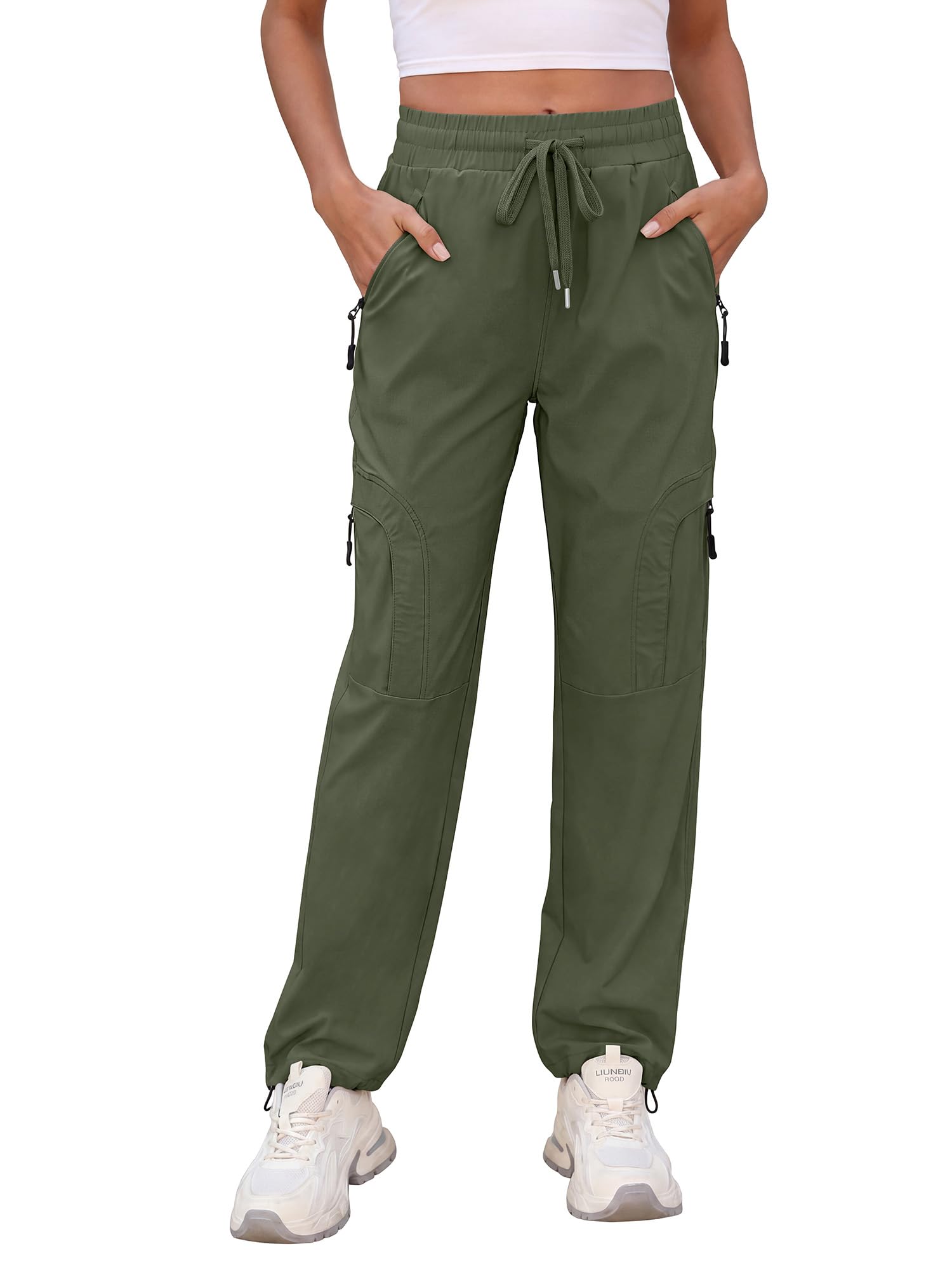 Novastellara Wanderhose Damen Leicht Atmungsaktiv Outdoor Jogginghose Stretch Cargohose Arbeitshose mit Taschen