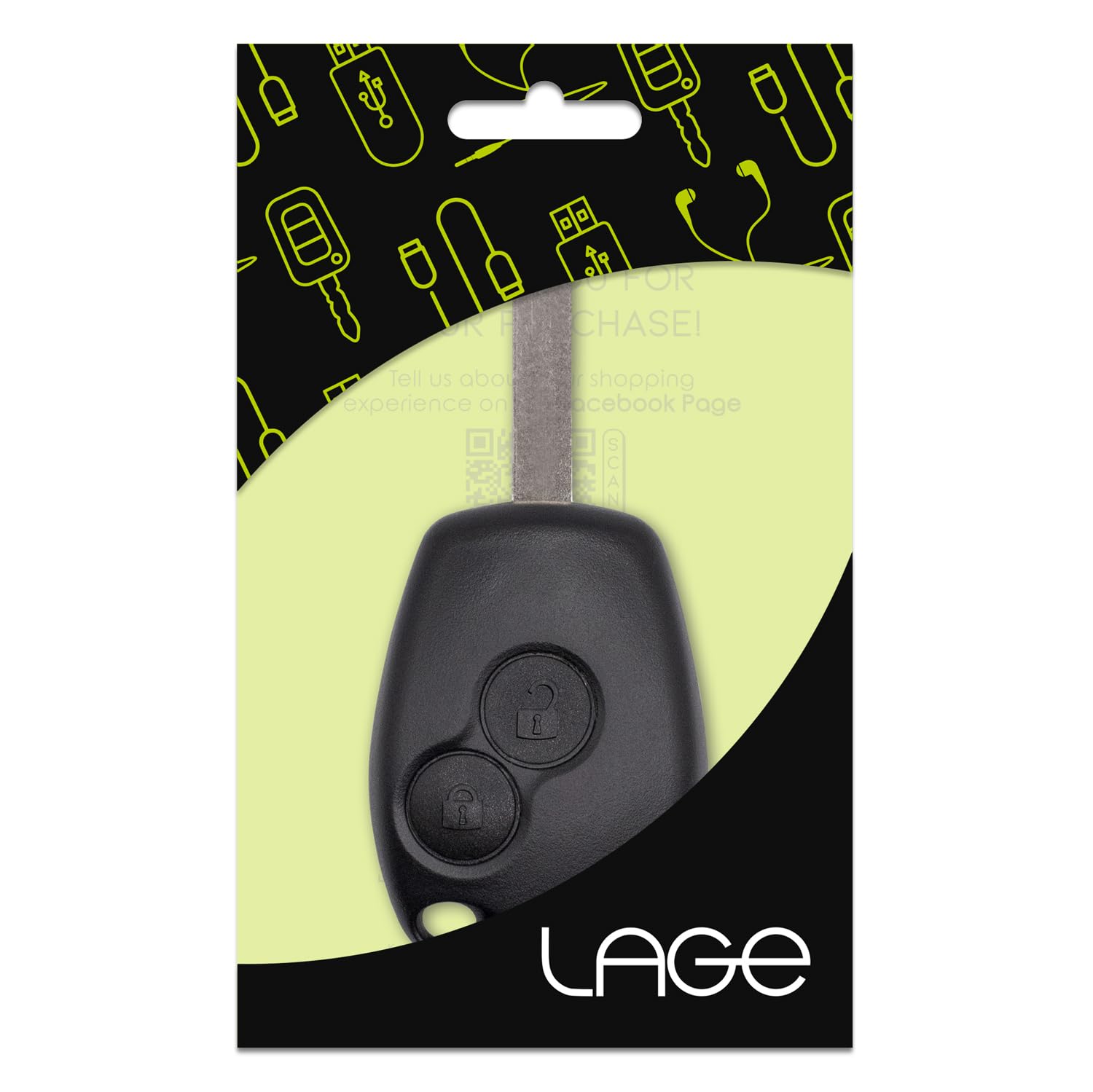 Renault Clio Modus Twingo Kangoo Wind Guscio Chiave 2 Tasti Telecomando Cover Ricambio Lama
