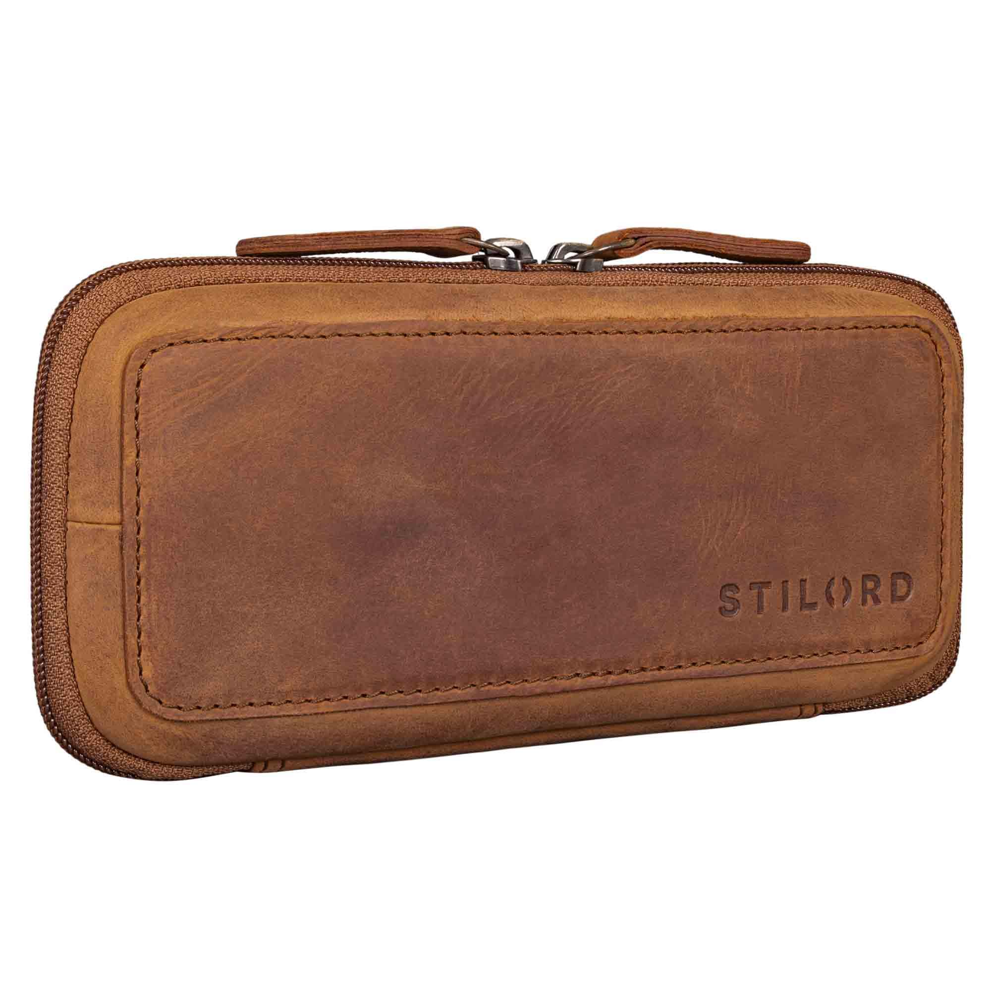 STILORD 'Scotty' Leren Etui Vintage met ritssluiting Hardcase Potloodhouder Herenpotlodendoosje Dames Pennenmap tas organizer pennenbakje Echt Leer, Kleur:maraska - bruin STILORD 'Scotty' Leren Etui Vintage met ritssluiting Hardcase Potloodhouder Herenpotlodendoosje Dames Pennenmap tas organizer pennenbakje Echt Leer, Kleur:maraska - bruin