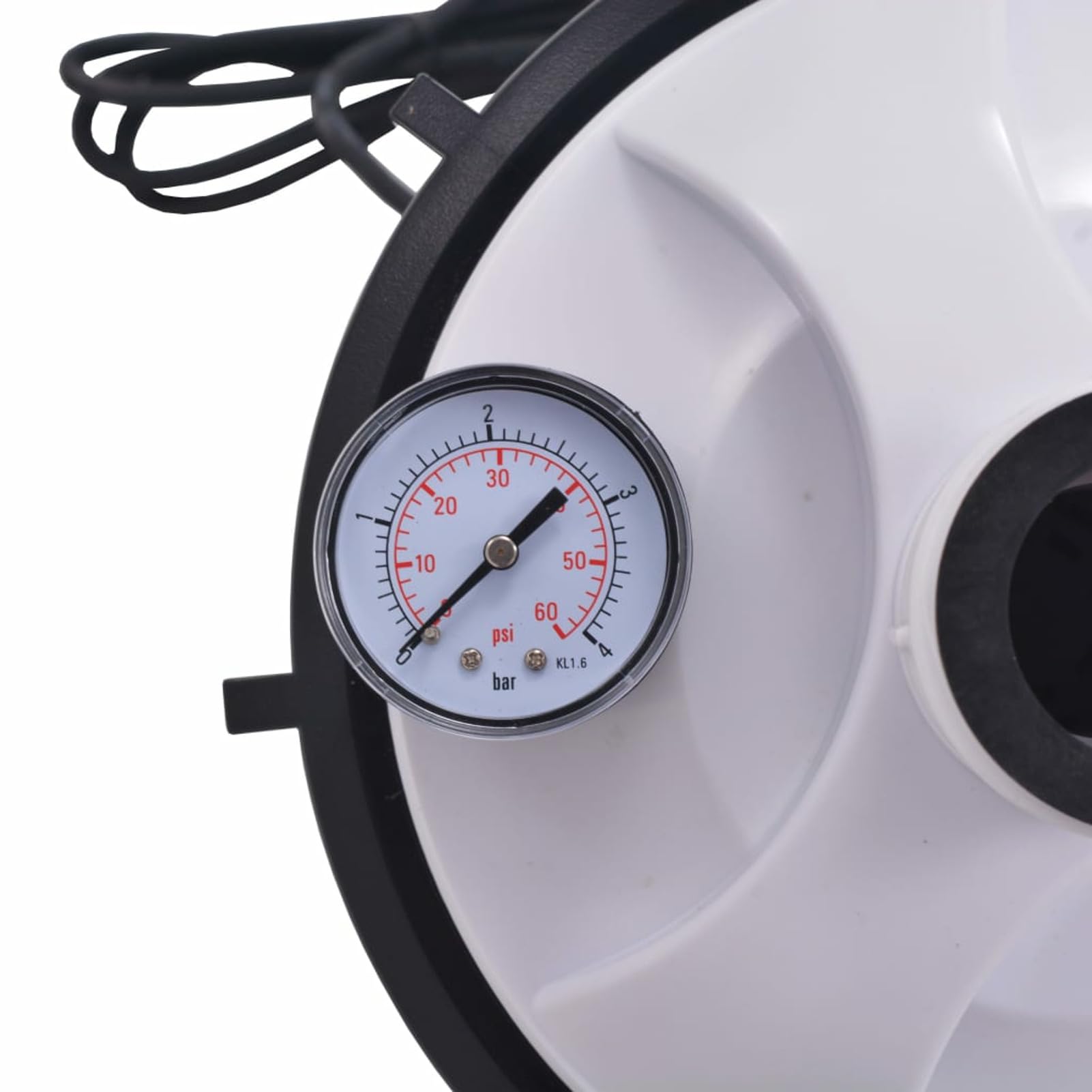 Homgoday Pompe de Filtration de Piscine Efficace avec 100 Balles de Filtre - Blanc et Noir