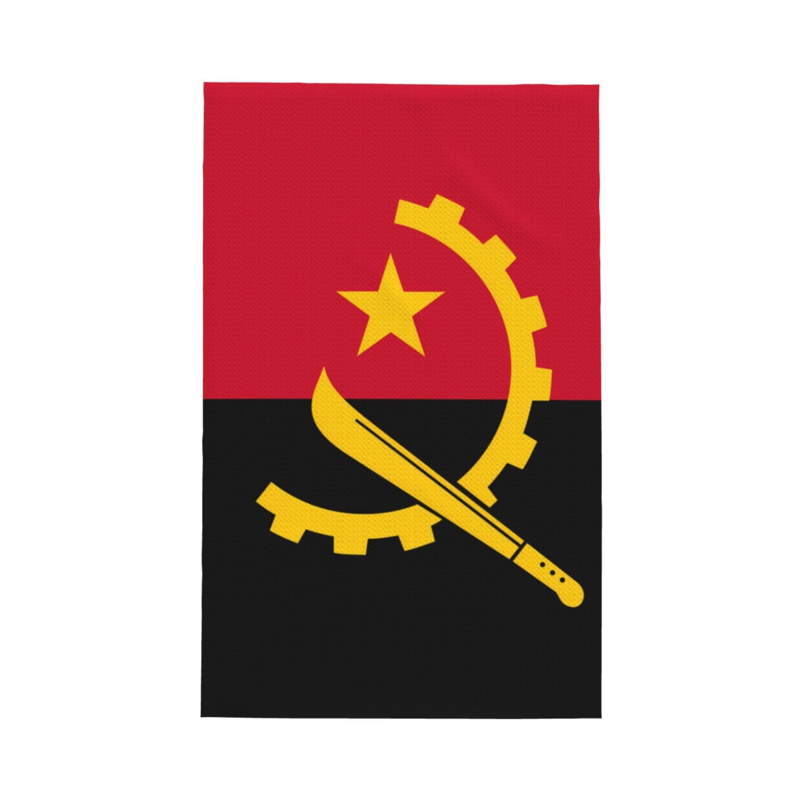 SXZVVBN Angola Flag Super Absorbent Microfibre Waffle Towels Fast Drying Dish Cloths Home Cafe Barista