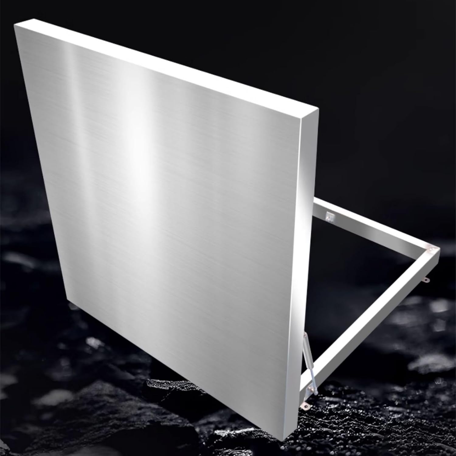 Roof Hatch Steel Anti, Rainproof Rooftop Maintenance Hatch, House Rooftop Maintenance Hatch, Emergency Access Lid, Wellhead Lid, Cellar Cover(60 * 60cm/23.6 * 23.6in)