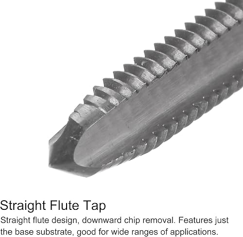 Miniatura 9 de uxcell Juego de grifos y bits, M7.5 x 1.25 H2 mano izquierda recta flauta máquina roscado fresado grifo, 0.244 in M35 cobalto de alta velocidad de