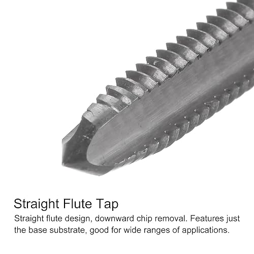 Miniatura 3 de uxcell Juego de grifos y brocas, M4 x 0.5 H2 para máquina de flauta recta izquierda M4 x 0.020in M35 de acero de alta velocidad (HSS-CO)
