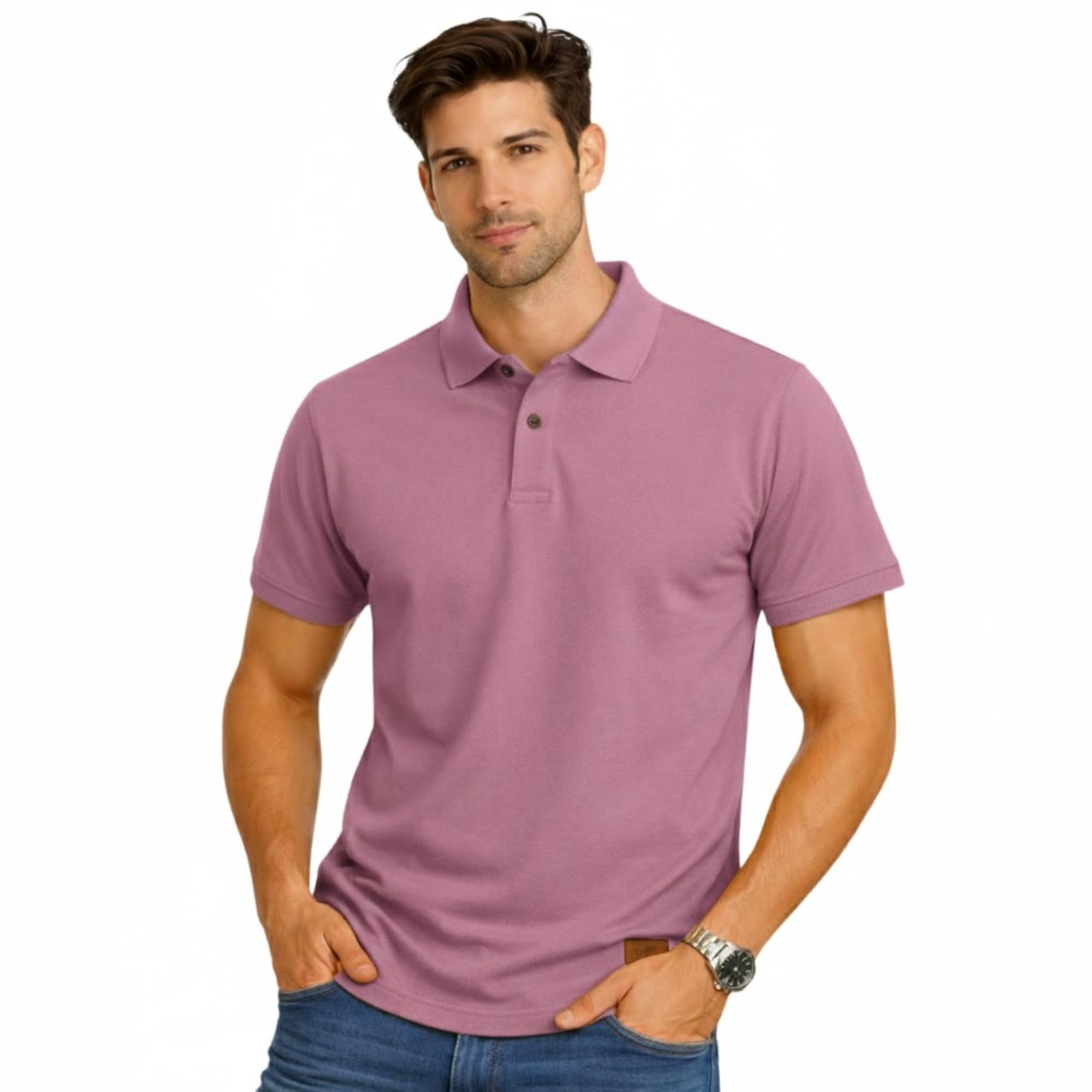 atulux Max Men's Cotton Blend Slim Fit Polo T-Shirt |Polo t Shirt for Man-picture-52