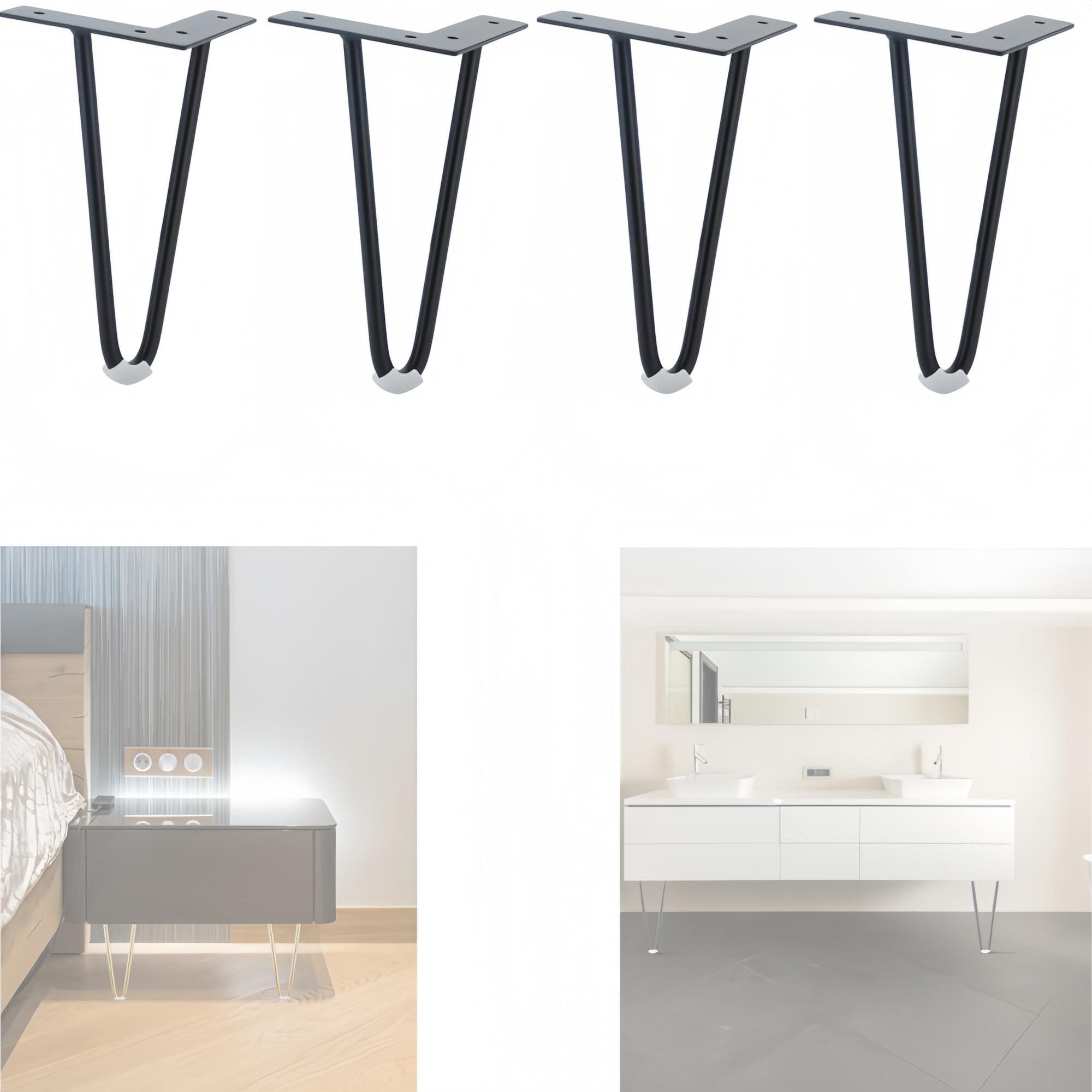Matowe czarne metalowe nogi meblowe 10 30 cm regulowane nogi stołowe DIY do stolików kawowych, sof, szaf, biurek i stolików nocnych, trwałe i stylowe nóżki meblowe